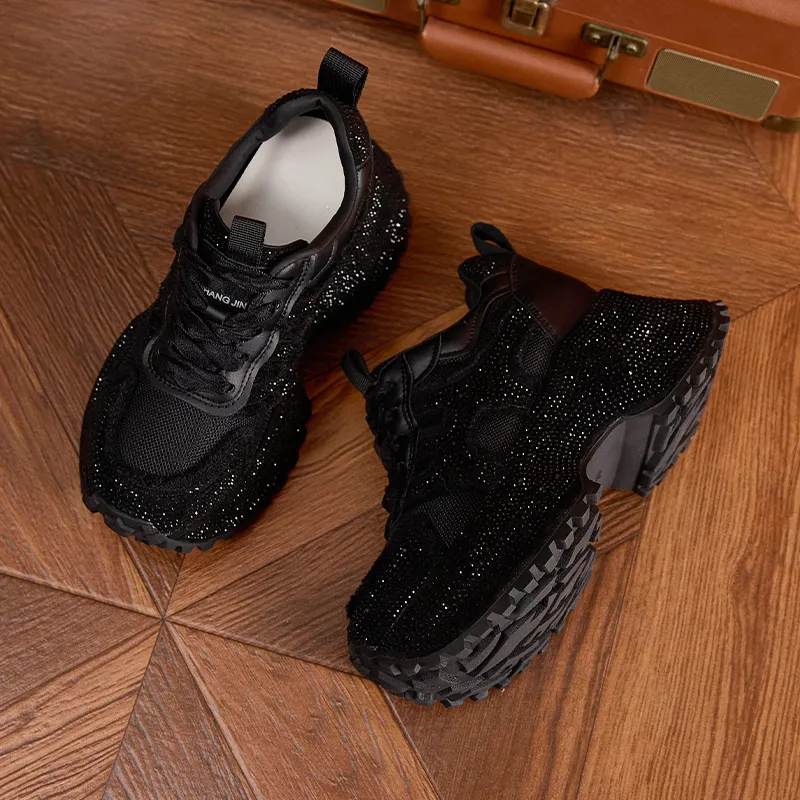 Milan Love Song Cushioning, Slip Resistant, And Abrasion Resistant Low Top Chunky Sneakers Women's-9