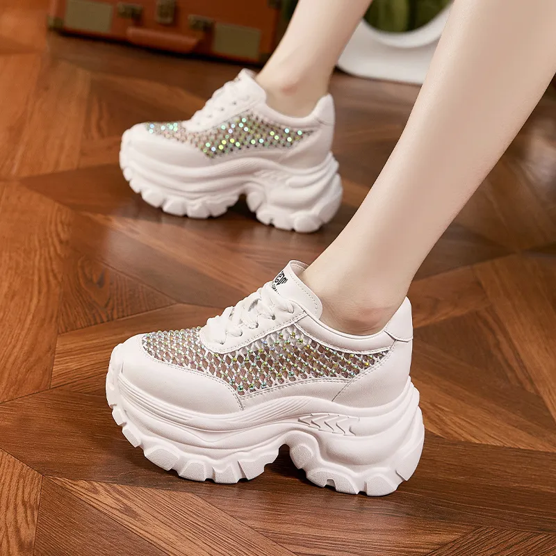Milan Love Song Shock Absorbers With Abrasion Resistant And Slip Resistant Properties Low Top Chunky Sneakers Women's-6