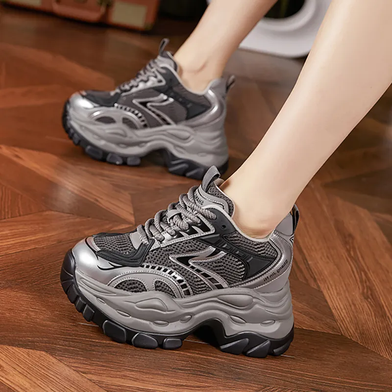 Milan Love Song Cushioning Anti-Slip And Wear-Resistant Low-Top Chunky Sneakers Women's-11