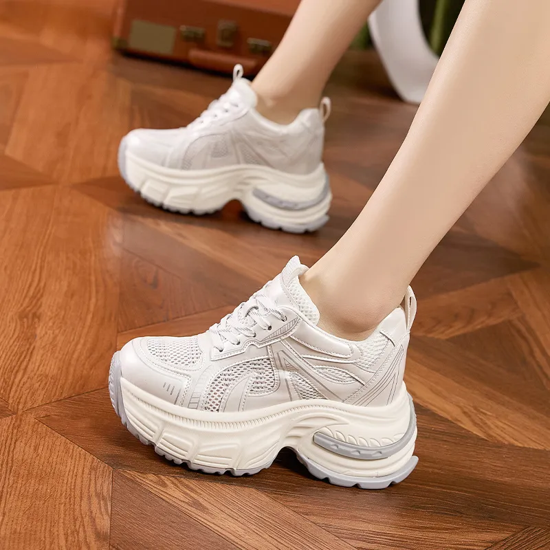 Milan Love Song Cushioning, Slip Resistant, And Abrasion Resistant Low Top Chunky Sneakers Women's-8