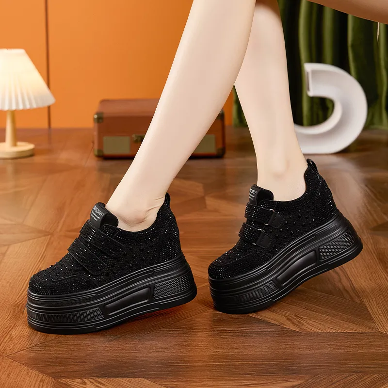 Milan Love Song Wear Resistant Lightweight Height Increasing Low Top Casual Shoes Women's-10