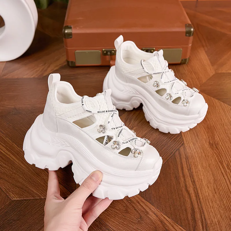 Milan Love Song Anti Slip Wear Resistant Low Top Chunky Sneakers Women's-3