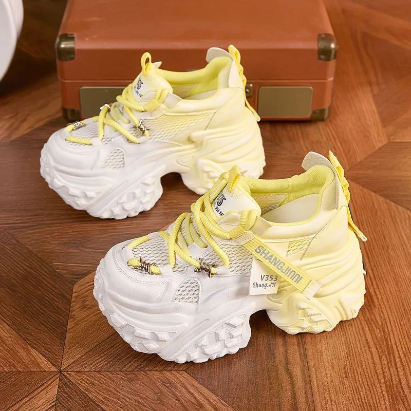 Milan Love Song Shock Absorbers Slip Resistant, Abrasion Resistant, Breathable Low Top Chunky Sneakers Women's-16