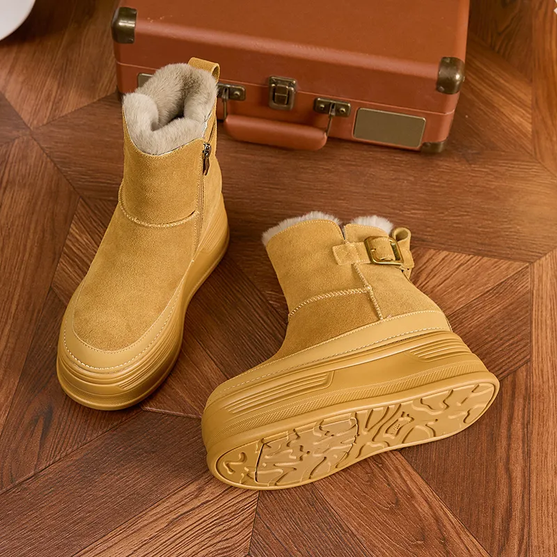 Milan Love Song Warm Height Increasing Short Snow Boots Women's-6