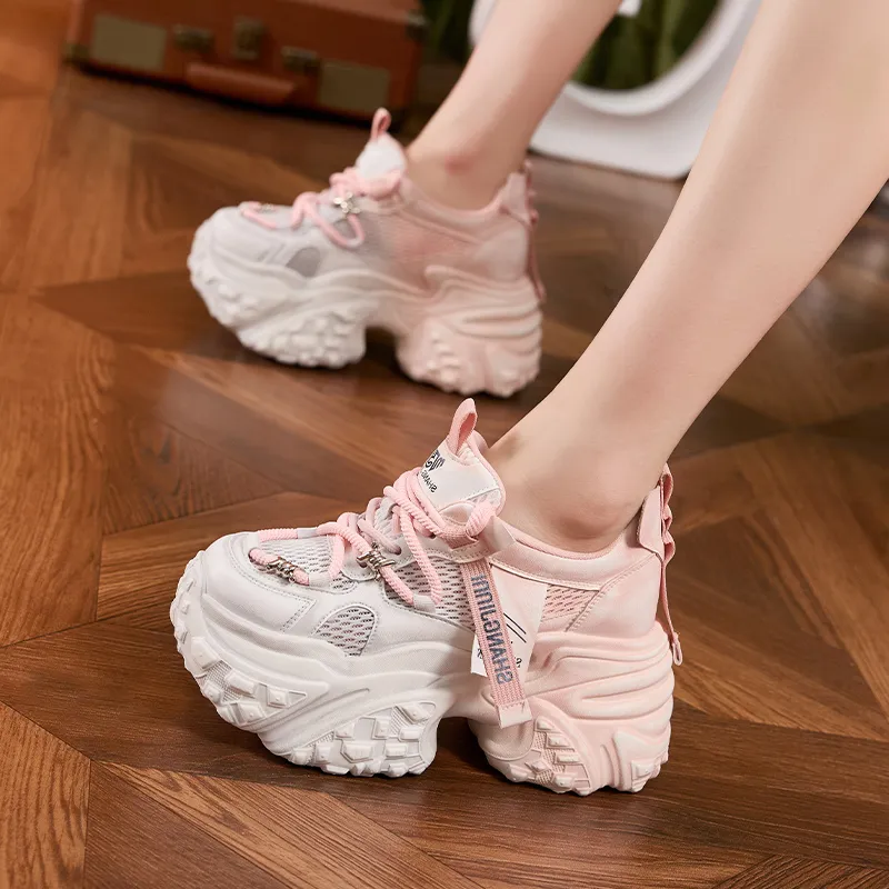 Milan Love Song Shock Absorbers Slip Resistant, Abrasion Resistant, Breathable Low Top Chunky Sneakers Women's-13