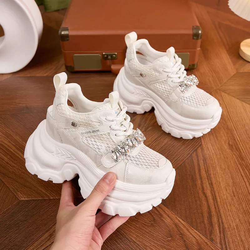Milan Love Song Cushioning, Slip Resistant, Abrasion Resistant, Lightweight, Breathable Low Top Chunky Sneakers Women's-10