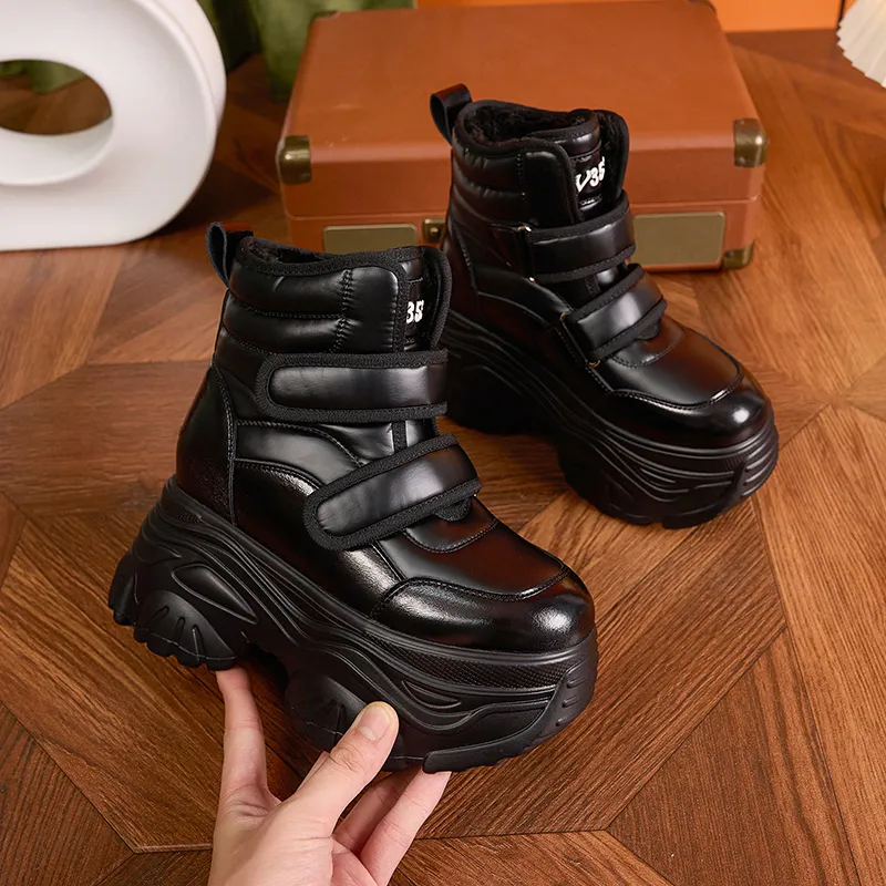 Milan Love Song Warm Height Increasing Short Snow Boots Women's-11
