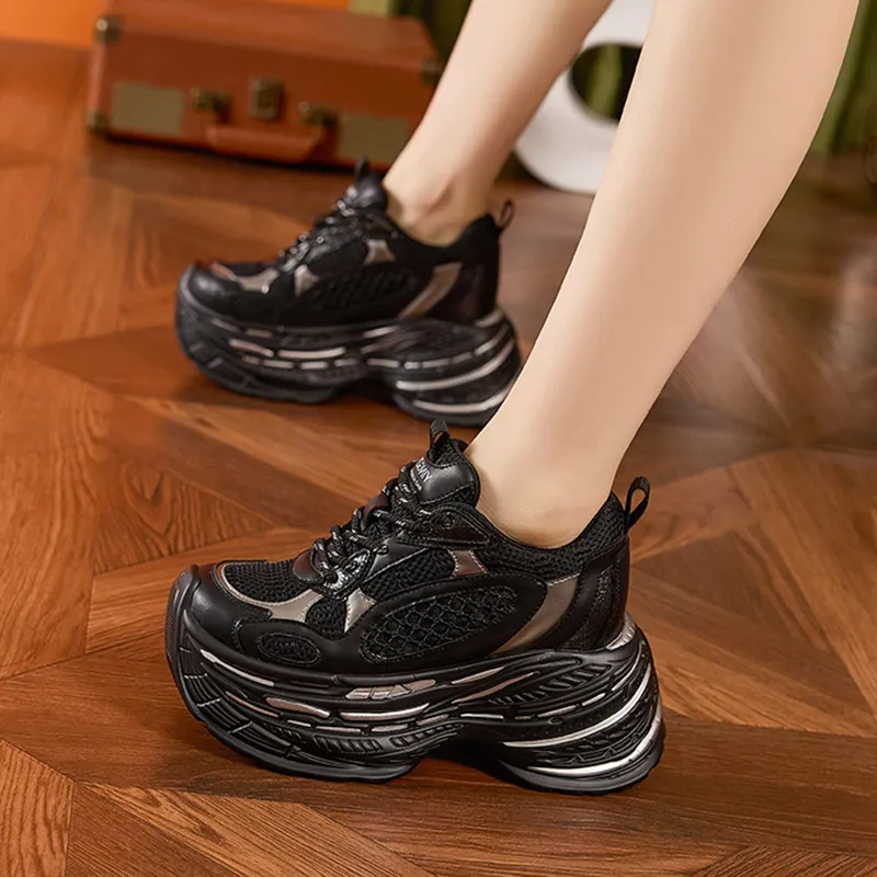 Milan Love Song Durable Breathable Balanced Lightweight Low Top Chunky Sneakers Women's-6