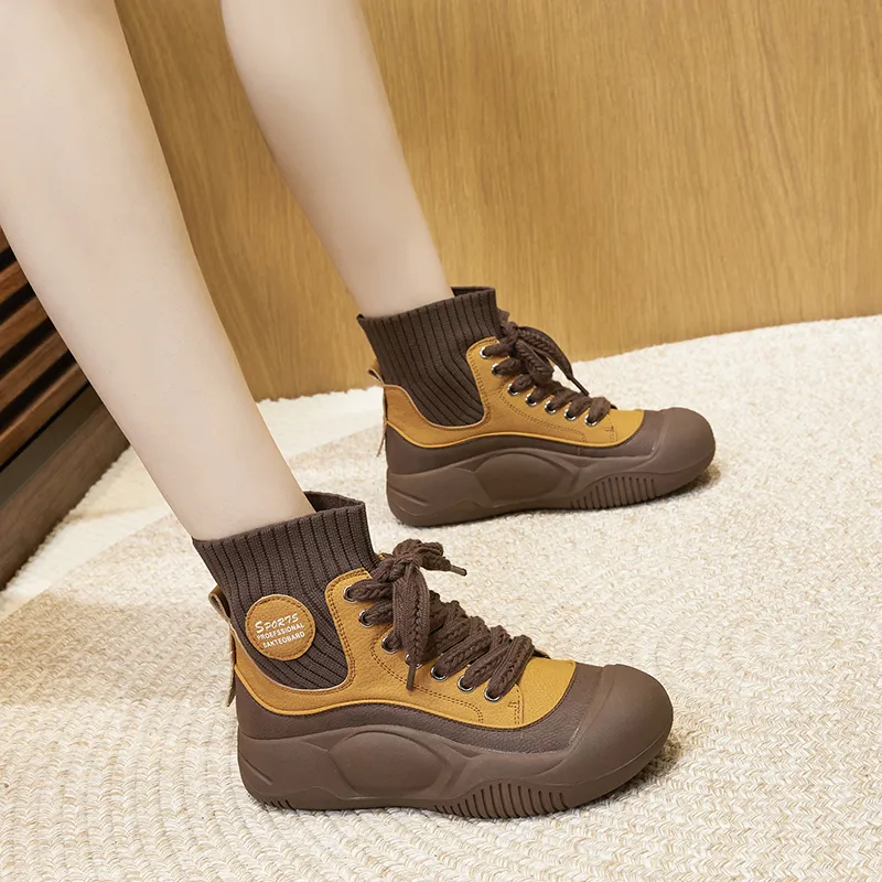 Milan Love Song Wear-Resistant Lightweight Height Increasing High-Top Casual Shoes Women's-15