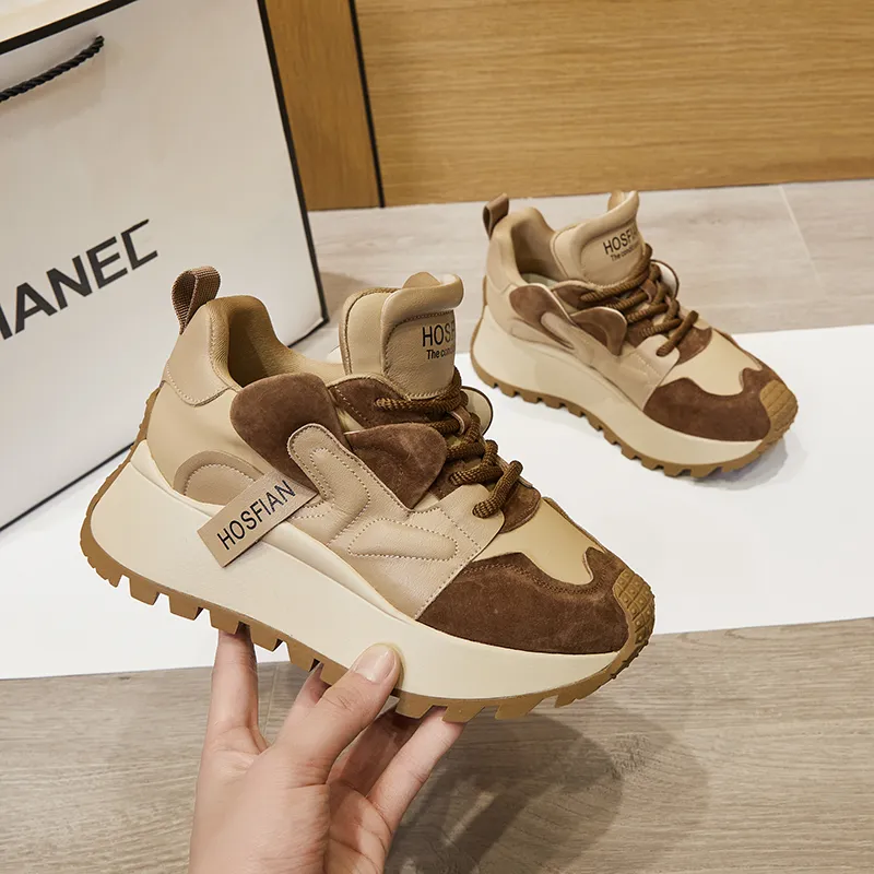 Milan Love Song Cushioning Height Increasing Wear-Resistant Low-Top Casual Shoes 6cm Women's-12