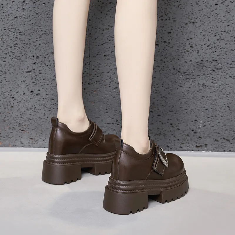 Milan Love Song Ballet Flats Chunky Heel High Heels Women's-2