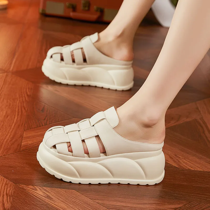 Milan Love Song Quick Drying Slip Resistant Abrasion Resistant Wrap toe Slippers Women's Black-8