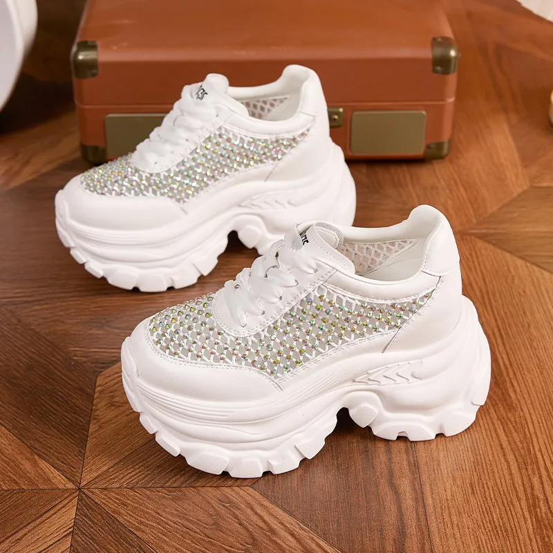 Milan Love Song Shock Absorbers With Abrasion Resistant And Slip Resistant Properties Low Top Chunky Sneakers Women's-1