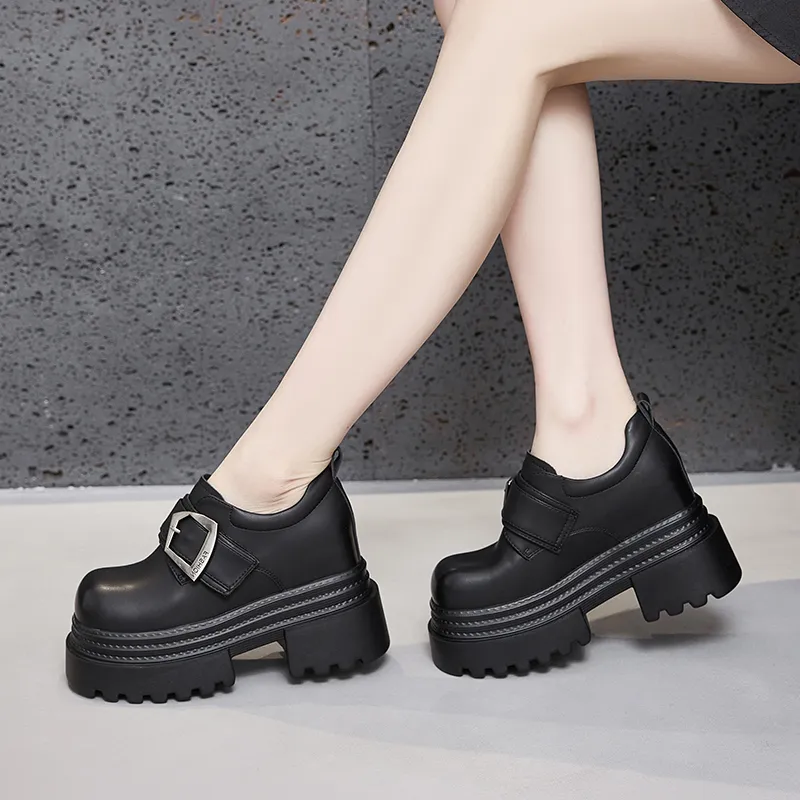 Milan Love Song Ballet Flats Chunky Heel High Heels Women's-8