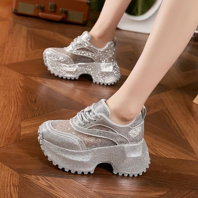 Milan Love Song Cushioning, Wear Resistant Low Top Chunky Sneakers Women's-3
