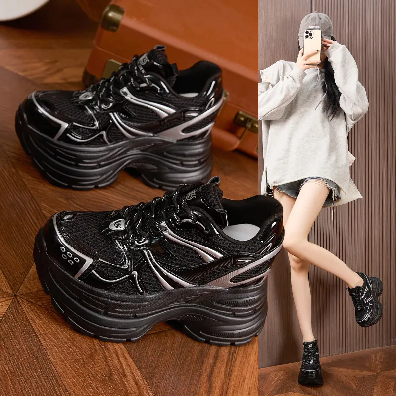 Milan Love Song Anti Slip And Wear Resistant Lightweight Low Top Chunky Sneakers Women's-9