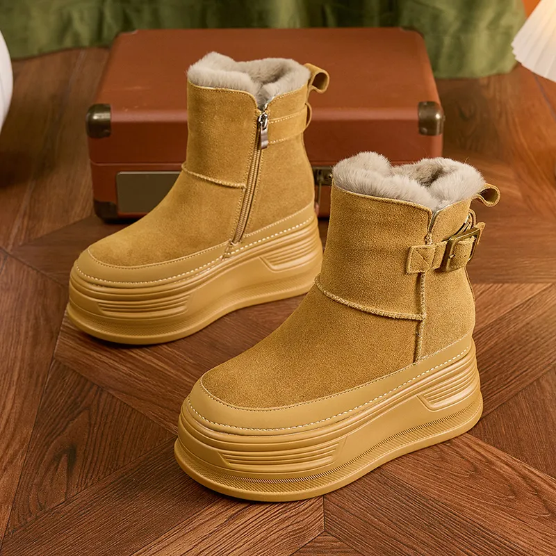 Milan Love Song Warm Height Increasing Short Snow Boots Women's-8