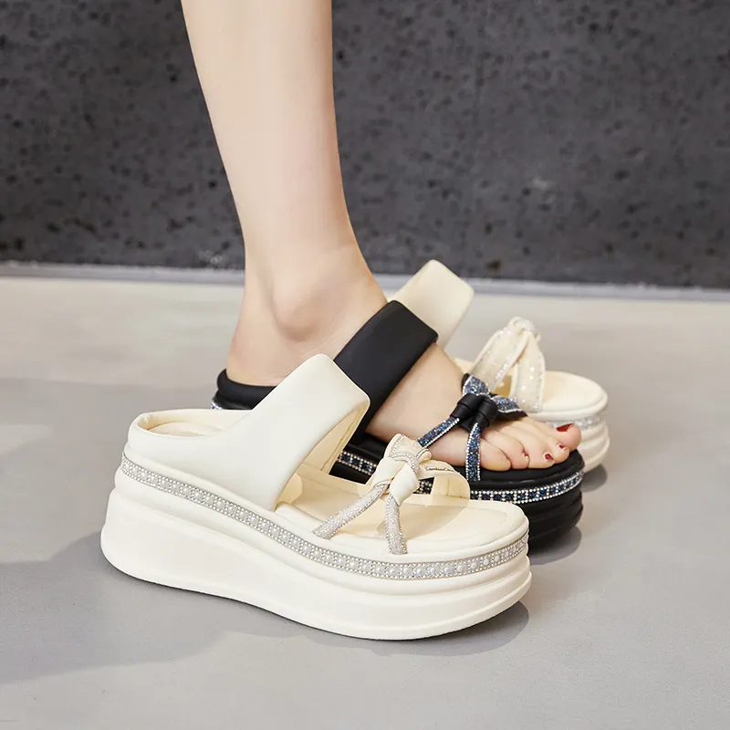 Milan Love Song Quiet Slip-Resistant Slide Slippers Women's Beige-5