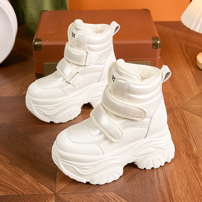 Milan Love Song Warm Height Increasing Short Snow Boots Women's-3