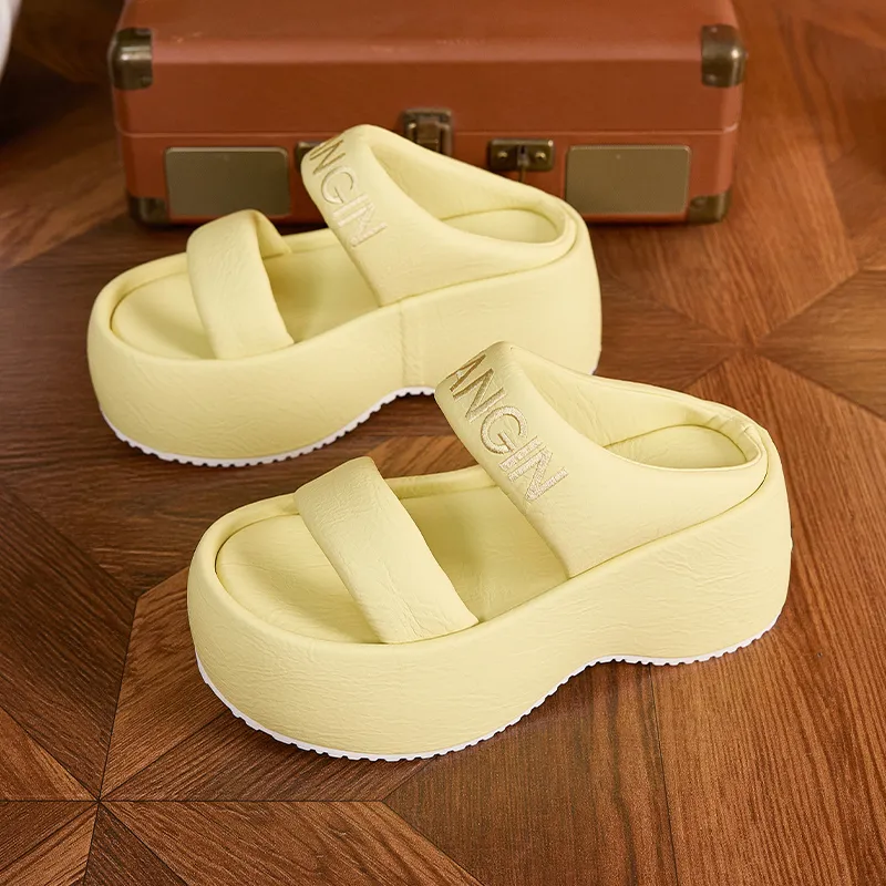 Milan Love Song Rubber Sole Slip Resistant Abrasion Resistant Cushioning Slide Slippers Women's-8