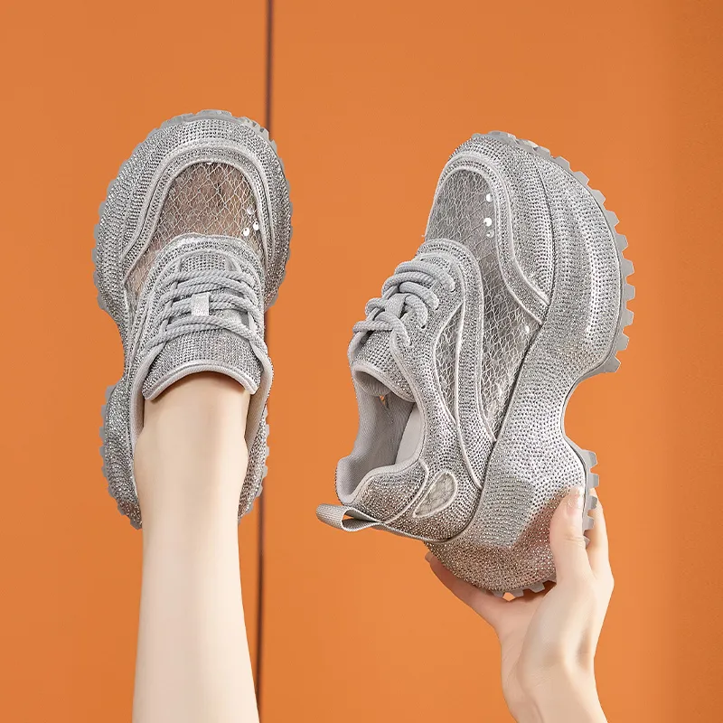 Milan Love Song Cushioning, Wear Resistant Low Top Chunky Sneakers Women's-1