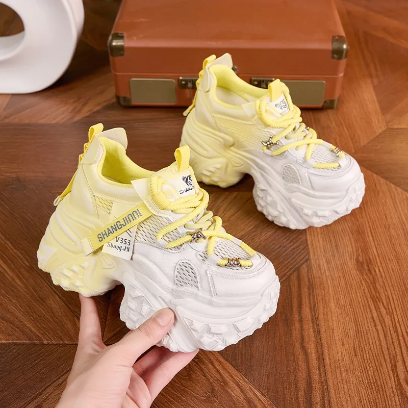 Milan Love Song Shock Absorbers Slip Resistant, Abrasion Resistant, Breathable Low Top Chunky Sneakers Women's-15