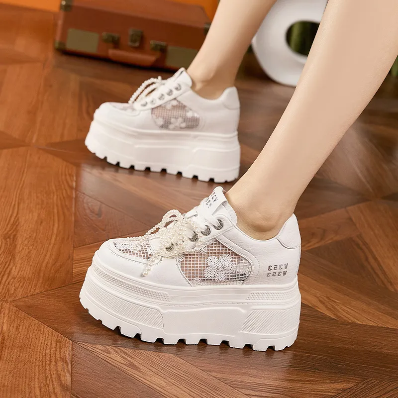 Milan Love Song Wear Resistant Lightweight Height Increasing Low Top Casual Shoes Women's-9