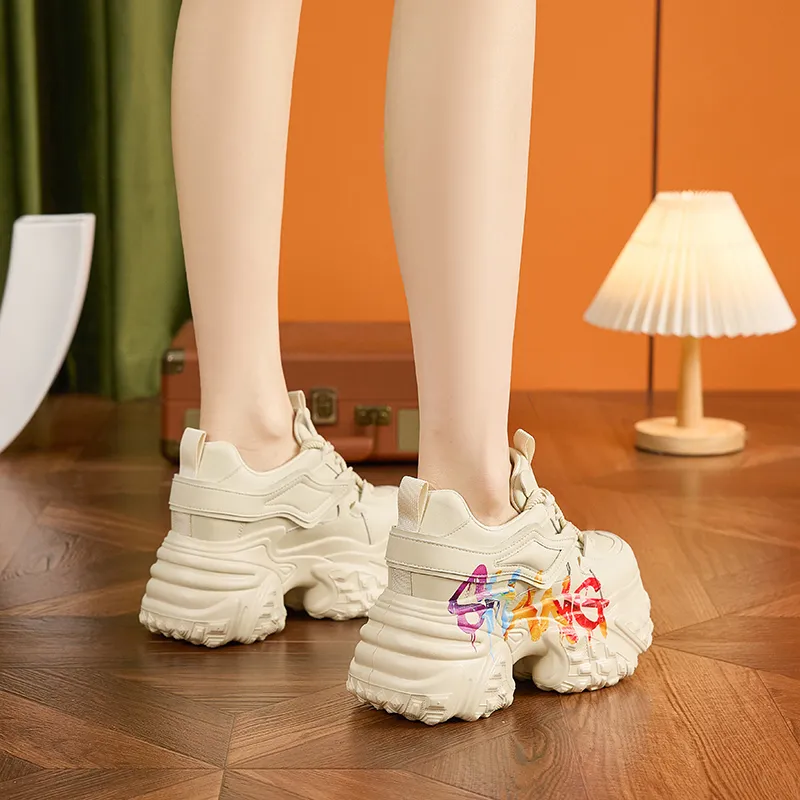 Milan Love Song Balance Lightweight Height Increasing Low Top Chunky Sneakers Women's-9
