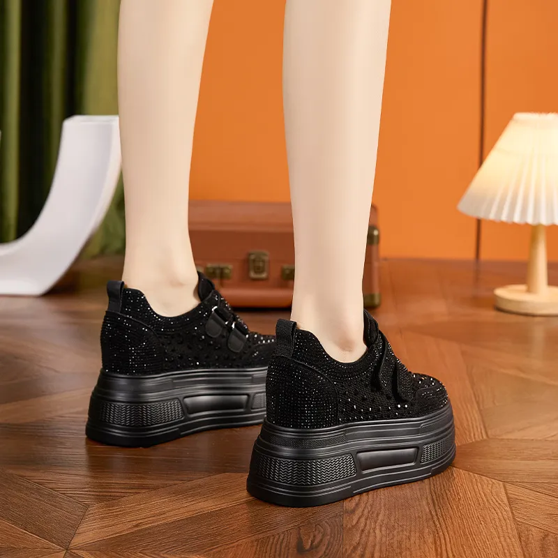 Milan Love Song Wear Resistant Lightweight Height Increasing Low Top Casual Shoes Women's-7