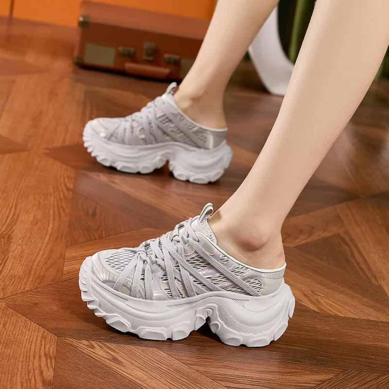 Milan Love Song Stitching Cut Out Quiet Abrasion Resistant Slip Resistant Closed Toe Slippers Women's-3