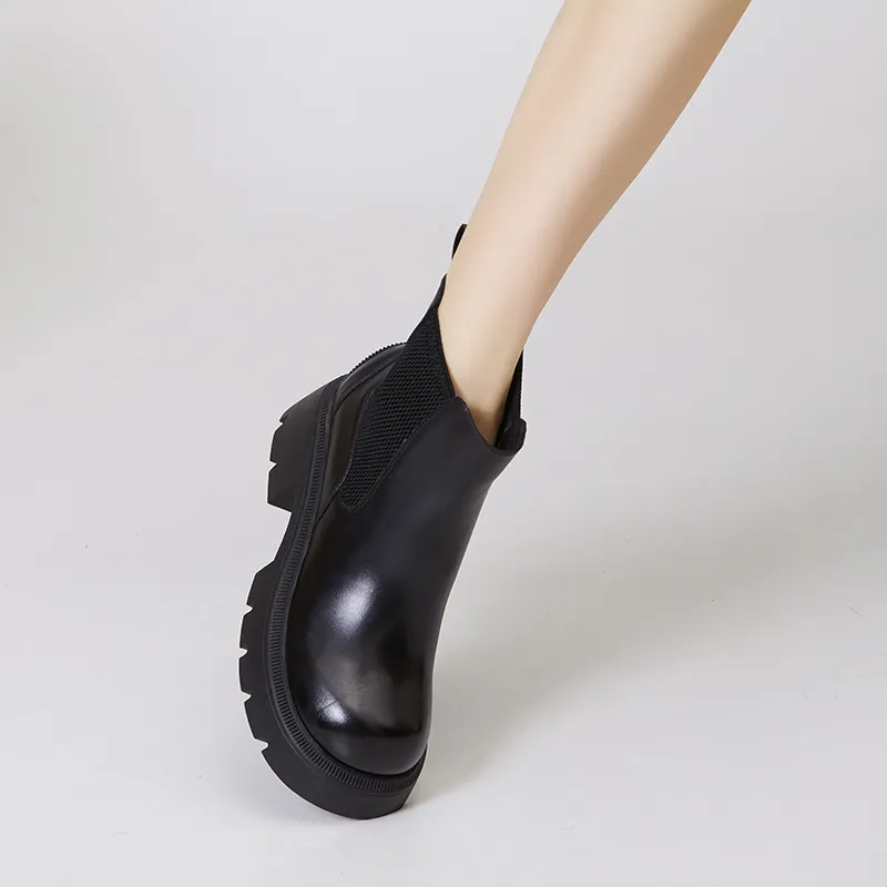 Milan Love Song Knee-High Chelsea Boots 6cm Women's-8