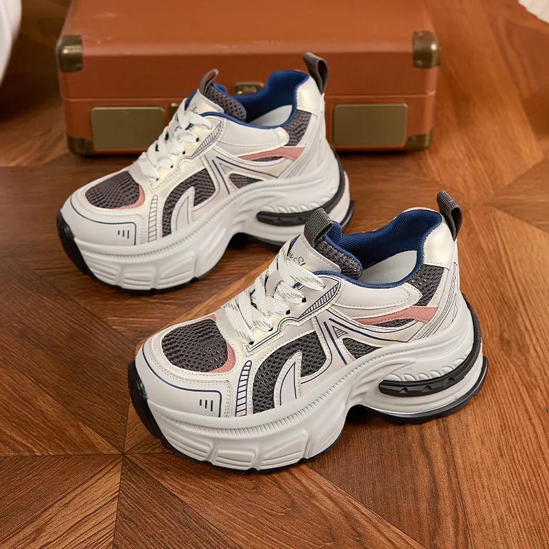 Milan Love Song Cushioning, Slip Resistant, And Abrasion Resistant Low Top Chunky Sneakers Women's-2