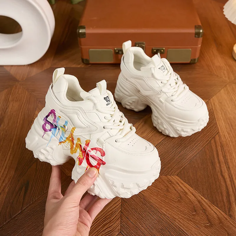 Milan Love Song Balance Lightweight Height Increasing Low Top Chunky Sneakers Women's-3