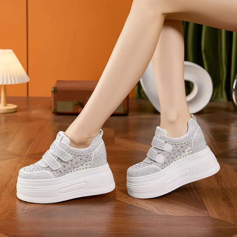 Milan Love Song Wear Resistant Lightweight Height Increasing Low Top Casual Shoes Women's-1