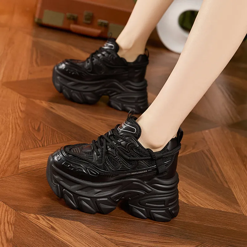 Milan Love Song Cushioned Wear Resistant Balanced Impact Resistant Height Increasing Low Top Chunky Sneakers Women's-8