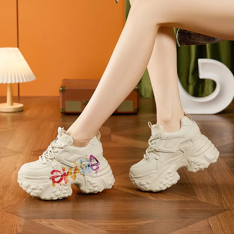 Milan Love Song Balance Lightweight Height Increasing Low Top Chunky Sneakers Women's-8