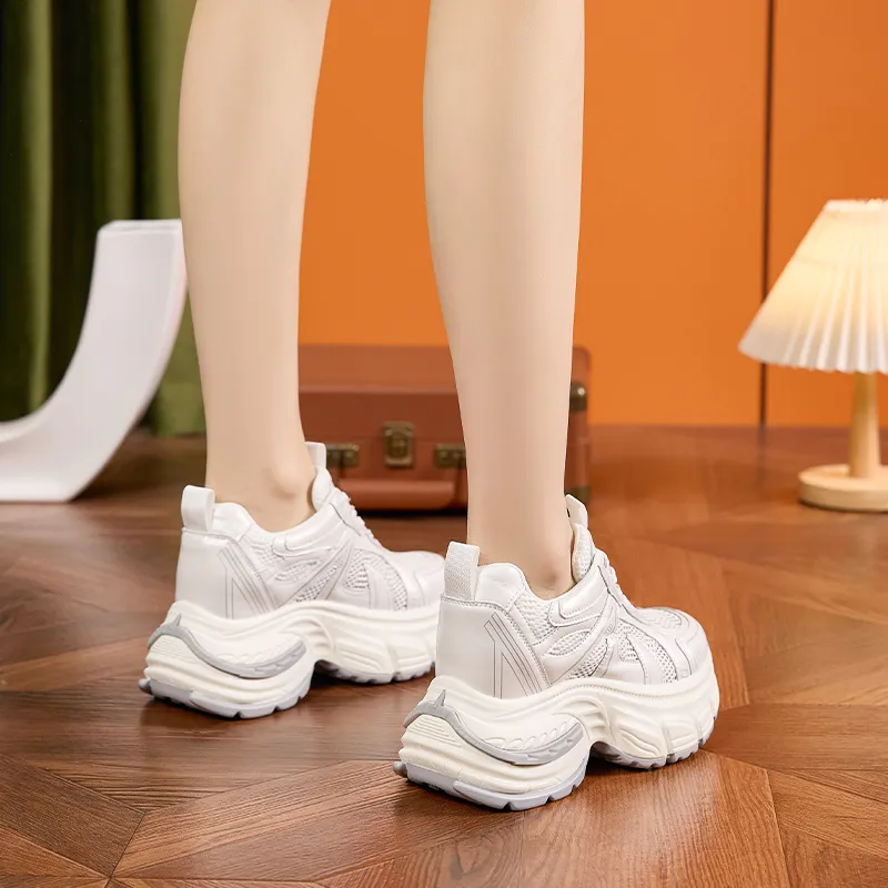 Milan Love Song Cushioning, Slip Resistant, And Abrasion Resistant Low Top Chunky Sneakers Women's-11