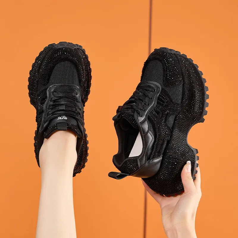 Milan Love Song Cushioning, Slip Resistant, And Abrasion Resistant Low Top Chunky Sneakers Women's-11