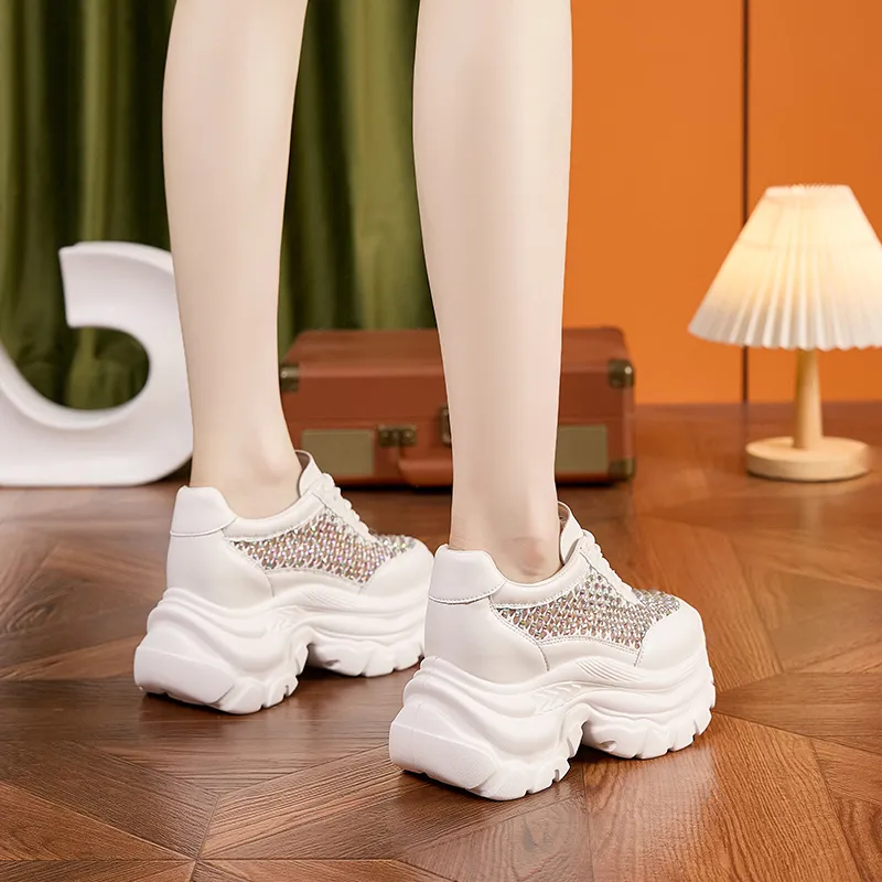 Milan Love Song Shock Absorbers With Abrasion Resistant And Slip Resistant Properties Low Top Chunky Sneakers Women's-5