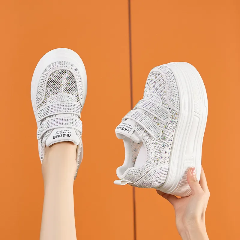 Milan Love Song Wear Resistant Lightweight Height Increasing Low Top Casual Shoes Women's-4