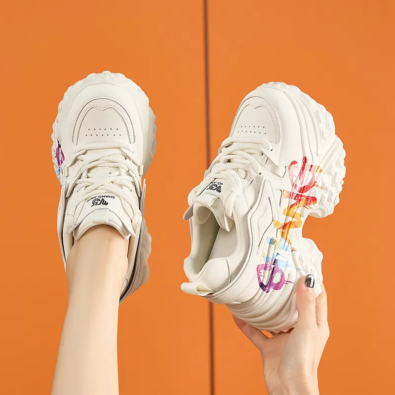 Milan Love Song Balance Lightweight Height Increasing Low Top Chunky Sneakers Women's-1