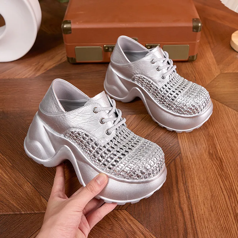 Milan Love Song Shock Absorbers With Abrasion Resistant And Slip Resistant Properties Low Top Chunky Sneakers Women's-6