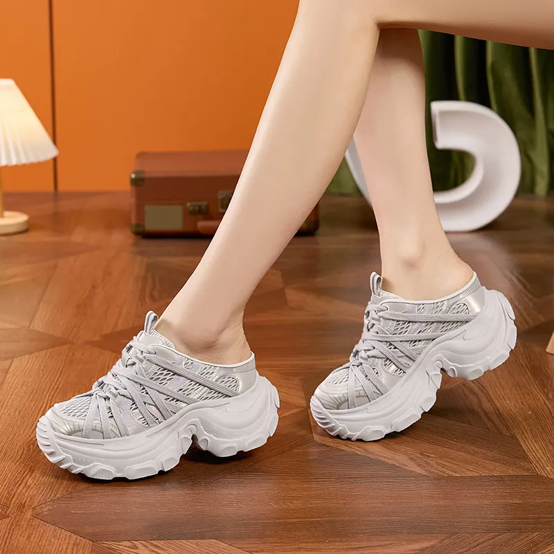 Milan Love Song Stitching Cut Out Quiet Abrasion Resistant Slip Resistant Closed Toe Slippers Women's-4