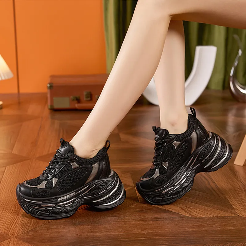 Milan Love Song Durable Breathable Balanced Lightweight Low Top Chunky Sneakers Women's-7