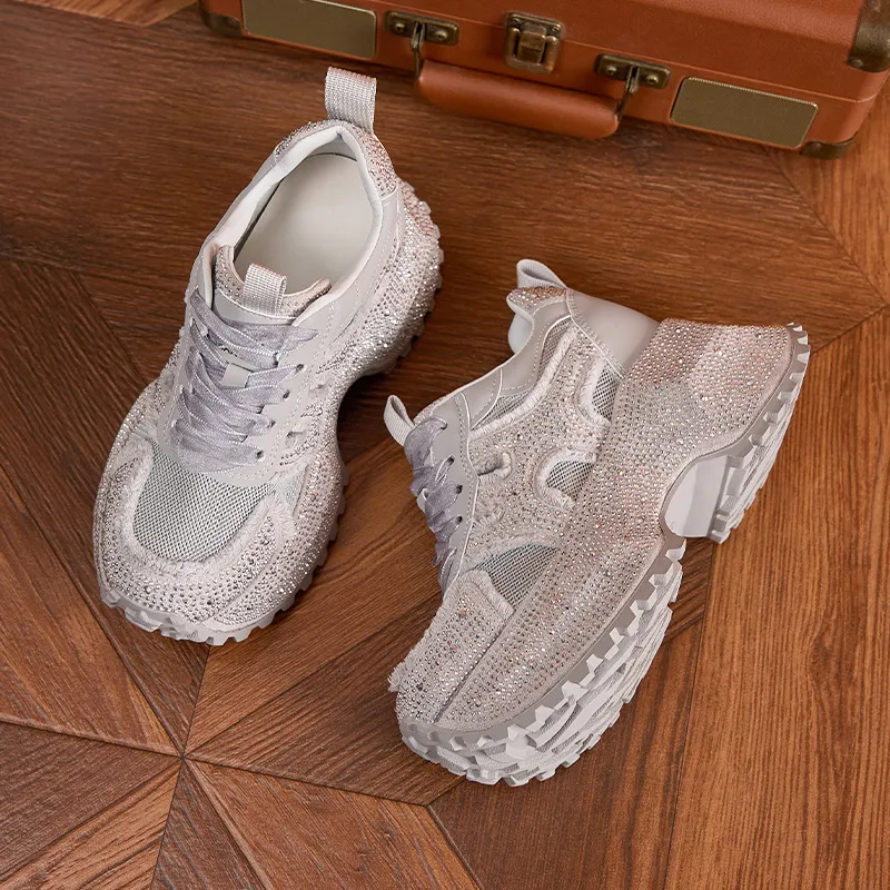 Milan Love Song Cushioning, Slip Resistant, And Abrasion Resistant Low Top Chunky Sneakers Women's-16