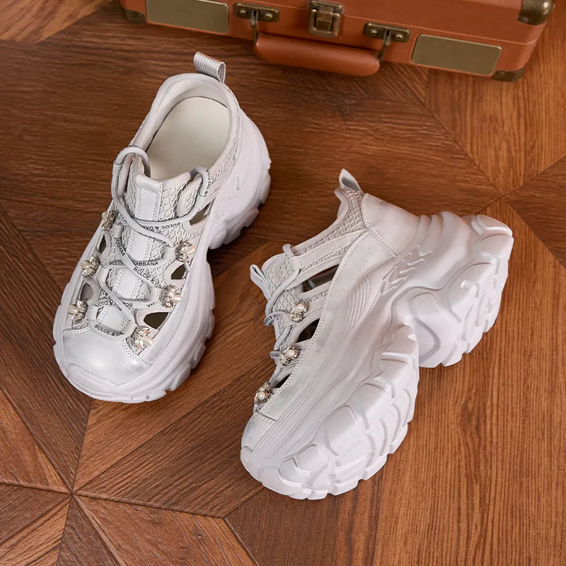 Milan Love Song Anti Slip Wear Resistant Low Top Chunky Sneakers Women's-8
