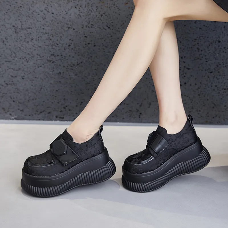 Milan Love Song Casual Single Shoes 8.5 Cm Women's Black-4