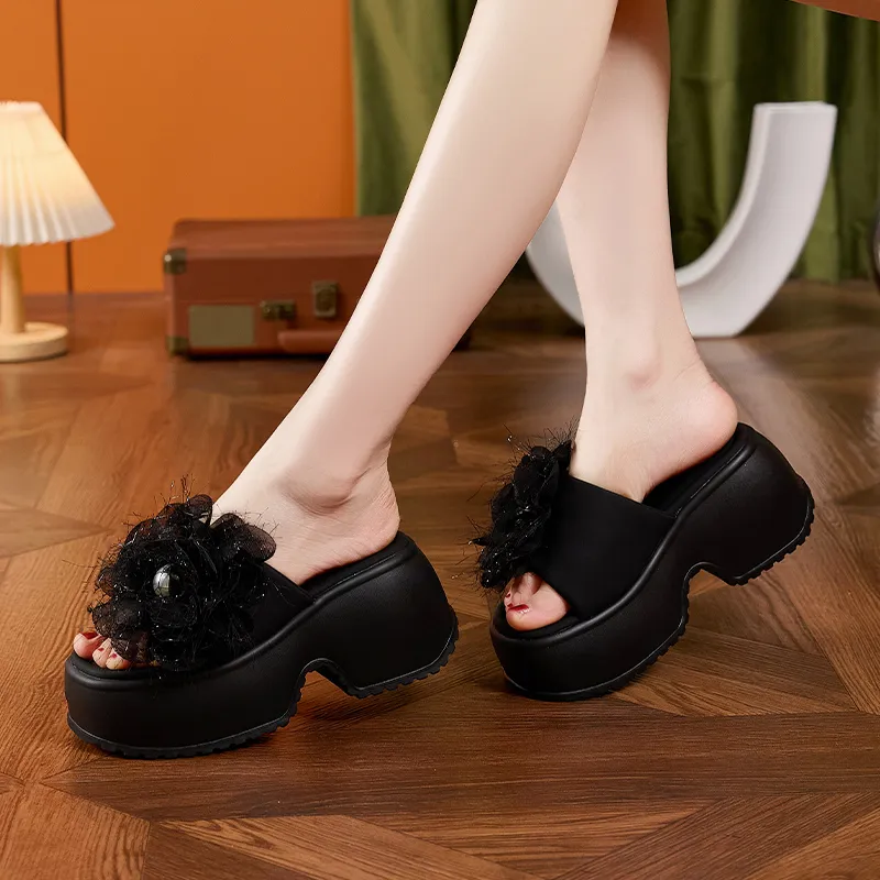 Milan Love Song Rubber Foam Outsole Quiet Slip Resistant Abrasion Resistant Cushioning Slide Slippers Women's-11
