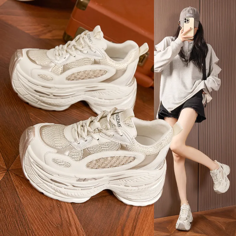 Milan Love Song Durable Breathable Balanced Lightweight Low Top Chunky Sneakers Women's-1