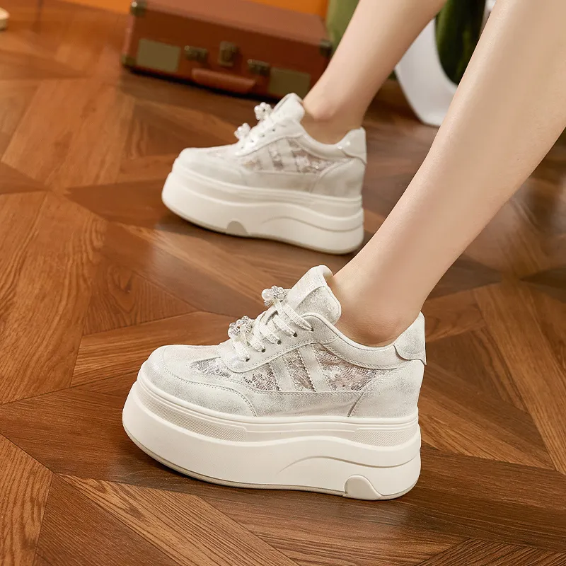 Milan Love Song Anti Slip And Wear Resistant Height Increasing Low Top Casual Shoes Women's-12